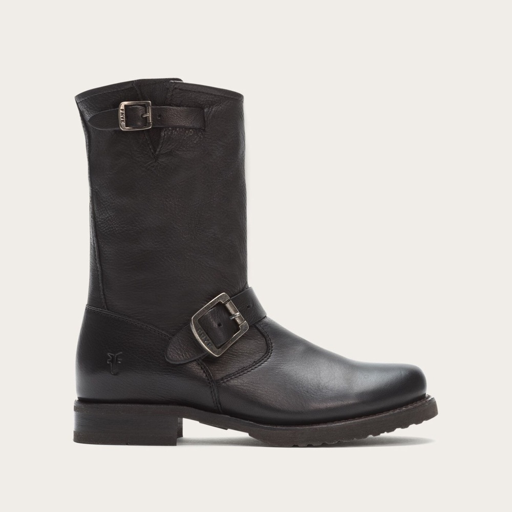Frye Veronica Shortie Vintage Leather Black Sz 8.5